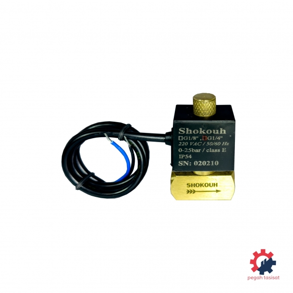 شیر برقی گازوئیلی شکوه سایز 1/8 و 1/4 اینچ